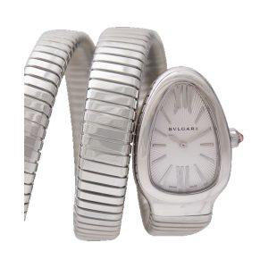 Bvlgari Serpenti Tubogas 35mm Steel Silver Opaline Dial 101911