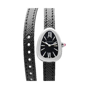 Bvlgari Serpenti Double Wrap Black Dial Leather 102782