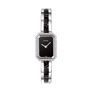 Chanel Premiere Collection 18K Yellow Gold Diamond Bezel White Dial H2163