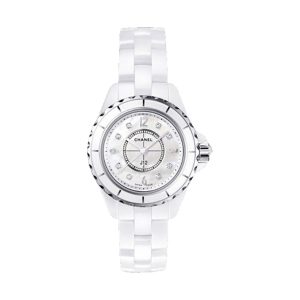 Chanel J12 Quartz White Ceramic 8 Diamond Markers 29mm H2570