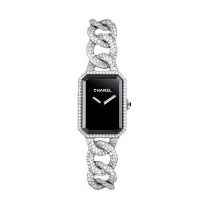 Chanel Premiere 18K White Gold Diamond Bezel Quartz 20x28mm H3260