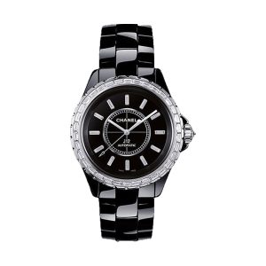 Chanel J12 High Jewelry 18K White Gold Diamond Bezel & Bracelet 29mm H3384