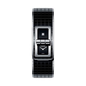 Chanel CODE COCO Stainless Steel & Black Ceramic Double Dial 39.3x25mm H5147