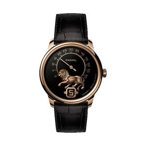 Chanel Monsieur Manual-Wind 18K Beige Gold Grand Feu Enamel Dial Limited Edition H5488
