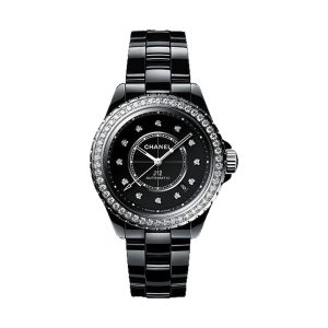 Chanel J12 Automatic Black Ceramic Steel Diamond Bezel 38mm H6526