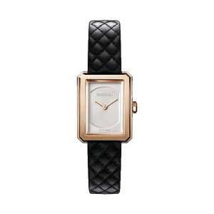Chanel BOYFRIEND 18K Beige Gold Small Case Opaline Dial H6587