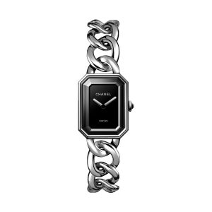 Chanel Premiere Gourmette Chain Stainless Steel Large Case 28x20mm H7018