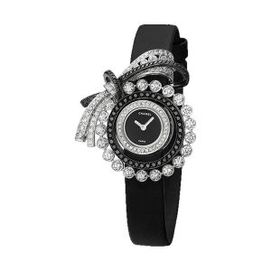 Chanel Ruban Jewelry Watch Ribbon Motif 18K White Gold Diamond Case J60412