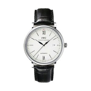 IWC Portofino Automatic Stainless Steel Silver Dial Black Strap 40mm IW356501