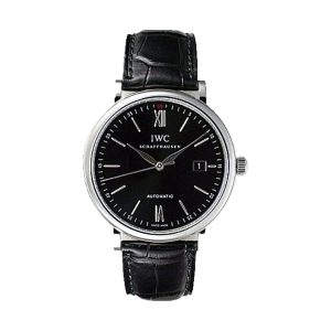 IWC Portofino Automatic Stainless Steel Black Dial Black Strap 40mm IW356502