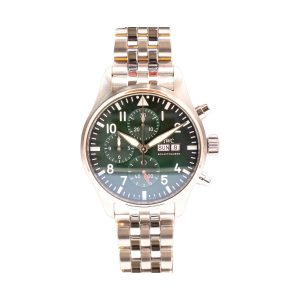 IWC Pilot's Watch Chronograph 43 Green Dial Stainless Steel 43mm IW378006