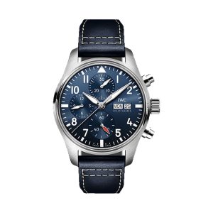 IWC Pilot's Watch Chronograph 41 Stainless Steel Blue Dial Blue Strap 41mm IW388101