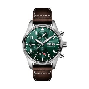 IWC Pilot's Watch Chronograph 41 Stainless Steel Green Dial 41mm IW388103