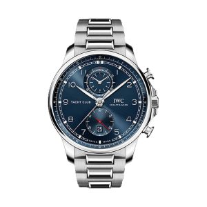 IWC Portugieser Yacht Club Chronograph Stainless Steel Blue Dial Steel Bracelet 44.6mm IW390701