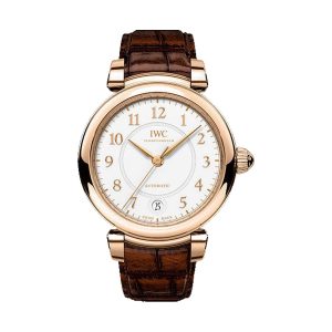 IWC Da Vinci Automatic 36 18K 5N Gold Silver Dial Alligator Strap 36mm IW458309