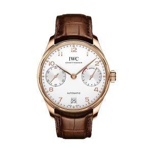 IWC Portugieser Automatic 18K 5N Gold Silver Dial 42.3mm IW500701
