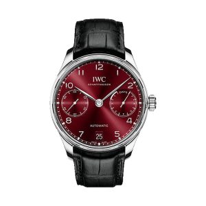 IWC Portugieser Automatic Stainless Steel Burgundy Dial 42.3mm IW500714