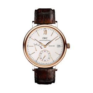 IWC Portofino Hand-Wound Eight Days 18K Red Gold Silver Dial 45mm IW510107