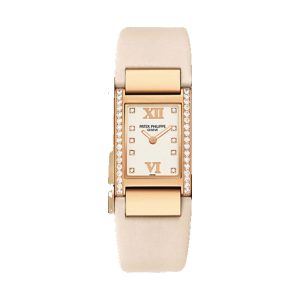 Patek Philippe Twenty~4 Quartz 18K Rose Gold Factory Diamond Bezel & Dial Chocolate Brown Dial 25x30mm 4920R-010