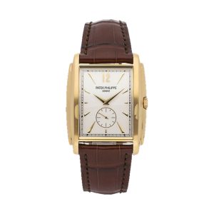 Patek Philippe Gondolo Rectangular 18K Yellow Gold White Opaline Dial 33.4x43mm 5124J-001