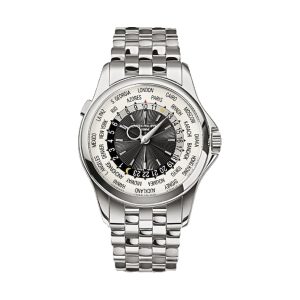 Patek Philippe Complications World Time 18K White Gold Silvery Sunburst Dial & Bracelet 39.5mm 5130/1G-011