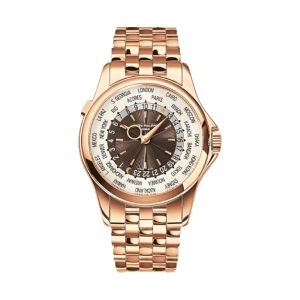 Patek Philippe Complications World Time 18K Rose Gold White Dial & Bracelet 39.5mm 5130/1R-011