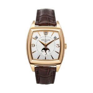 Patek Philippe Gondolo Calendario Annual Calendar 18K Rose Gold Silver Dial 38x41mm 5135R-001