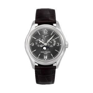Patek Philippe Complications Annual Calendar Moon Phase 18K White Gold Slate Gray Dial 39mm 5146G-010