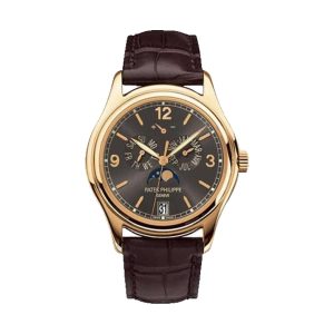 Patek Philippe Complications Annual Calendar Moon Phase 18K Yellow Gold Slate Gray Sunburst Dial 39mm 5146J-010