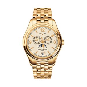 Patek Philippe Complications Annual Calendar Moon Phase 18K Yellow Gold Cream Opaline Dial & Bracelet 39mm 5146/1J-001