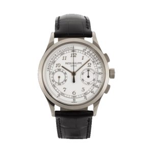 Patek Philippe Complications Manual-Wind Column-Wheel Chronograph 18K White Gold Silver Opaline Dial 39.4mm 5170G-001