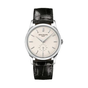 Patek Philippe Calatrava Small Seconds 18K White Gold Silvery Gray Dial 37mm 5196G-001
