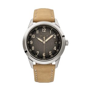 Patek Philippe Calatrava Clous de Paris Guilloché 18K White Gold Textured Charcoal Gray Dial 40mm 5226G-001