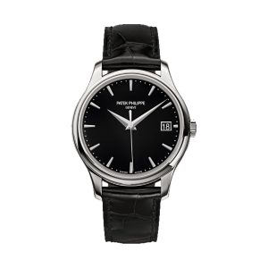 Patek Philippe Calatrava Officer's Dust Cover 18K White Gold Ebony Black Dial 39mm 5227G-010