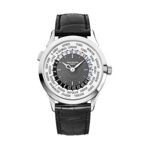 Patek Philippe Complications World Time 18K White Gold Charcoal Gray Guilloché Dial 38.5mm 5230G-014