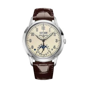 Patek Philippe Grand Complications Vintage Style Perpetual Calendar 18K White Gold Cream Opaline Dial 40mm 5320G-001