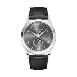 Patek Philippe Complications Annual Calendar Moon Phase 18K White Gold Charcoal Gray Sunburst Dial 38.5mm 5396G-014