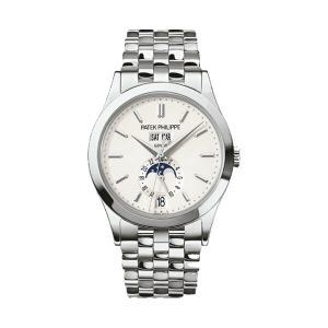 Patek Philippe Complications Annual Calendar Moon Phase 18K White Gold Silver Dial & Bracelet 38.5mm 5396/1G-010