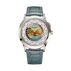 Patek Philippe Grand Complications Minute Repeater World Time 18K White Gold Grand Feu Cloisonné Enamel Dial 40.2mm 5531G-001