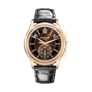 Patek Philippe Complications Annual Calendar Flyback Chronograph 18K Rose Gold Sunburst Brown Dial 42mm 5905R-001