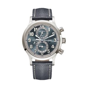 Patek Philippe Complications Calatrava Pilot Travel Time Chronograph 18K White Gold Blue-Gray Dial 42mm 5924G-001