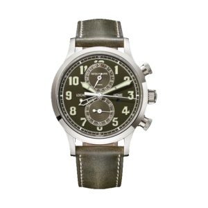 Patek Philippe Complications Calatrava Pilot Travel Time Chronograph 18K White Gold Khaki Green Dial 42mm 5924G-010