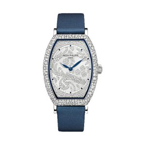 Patek Philippe Gondolo Haute Joaillerie 18K White Gold Snow-Set Diamond Pavé Dial 29.6x38.9mm 7099G-001