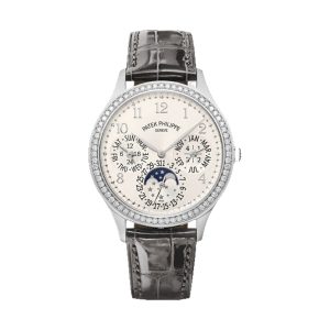 Patek Philippe Grand Complications Ladies First Ultra-Thin Perpetual Calendar 18K White Gold Diamond Bezel 35.1mm 7140G-001