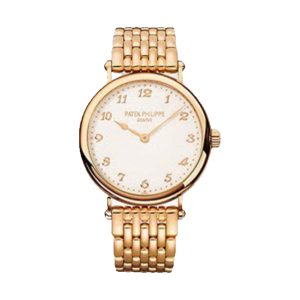 Patek Philippe Calatrava Ladies Ultra-Thin 18K Rose Gold Silvery Opaline Dial & Bracelet 34.6mm 7200/1R-001