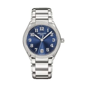 Patek Philippe Twenty~4 Automatic Stainless Steel Factory Diamond Bezel Blue Sunburst Dial 36mm 7300/1200A-001