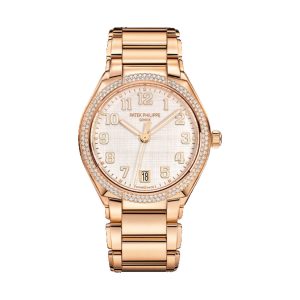 Patek Philippe Twenty~4 Automatic 18K Rose Gold Factory Diamond Bezel Silvery Opaline Dial 36mm 7300/1200R-010