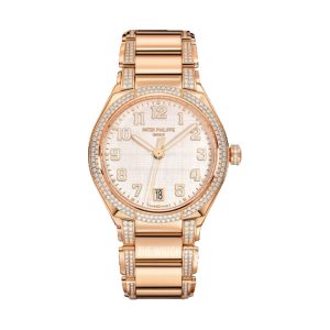 Patek Philippe Twenty~4 Automatic 18K Rose Gold Factory Diamond Bezel Silvery Sunburst Dial 36mm 7300/1201R-001