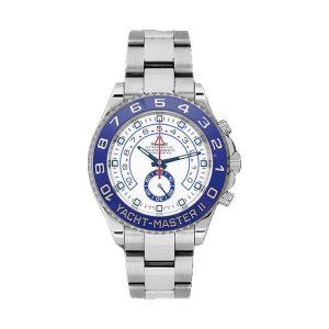 Rolex Yacht-Master II Regatta Chronograph Oystersteel Blue Cerachrom Bezel Matte White Dial Oyster Bracelet 44mm 116680