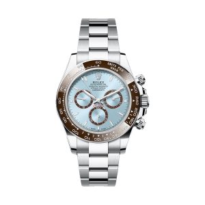 Rolex Cosmograph Daytona 950 Platinum Ice Blue Index Dial Chestnut Brown Cerachrom Bezel Oyster Bracelet 40mm 126506